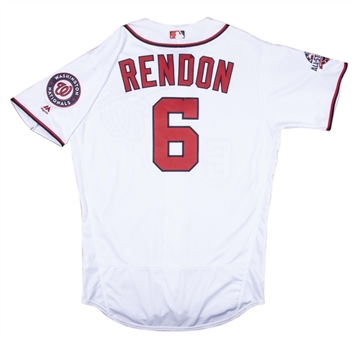 2018 Anthony Rendon Game Used Washington Nationals Home Jersey Used For 100th Career Home Run (MLB Authenticated)